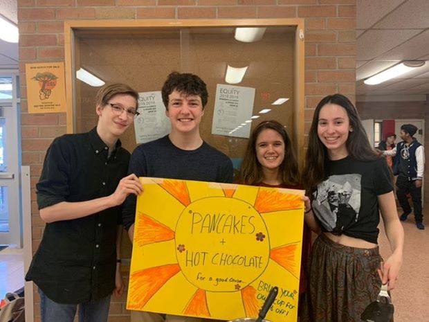 Pancake fundraiser at Etobicoke School of the Arts